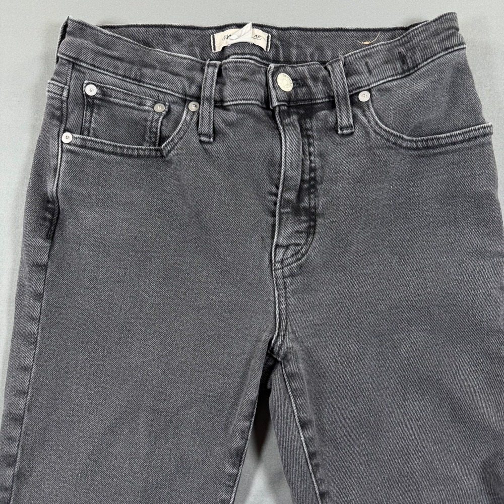 Madewell Jeans Womens 28 Gray Wash Kick Flare Bootcut Denim High Rise Stretch - Picture 8 of 10